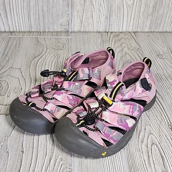 Keen Newport Pink Camo Hking Sandals Kids Size 3 - Picture 11 of 12